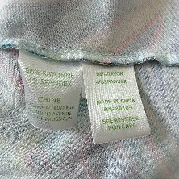 Lilly Pulitzer Mini Wrap Dress Blue Pink Green Print Jersey Tie Waist Size S - Picture 8 of 9